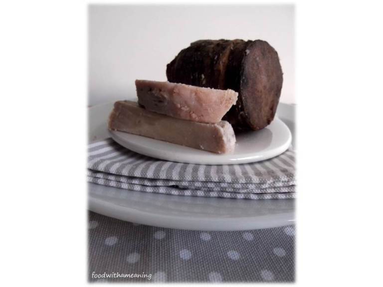 Creme de inhame e feijão catarino