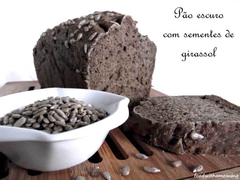 pão de centeio e trigo com sementes de girassol