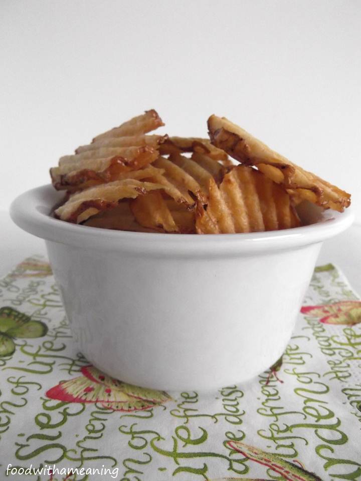 Batatas fritas onduladas