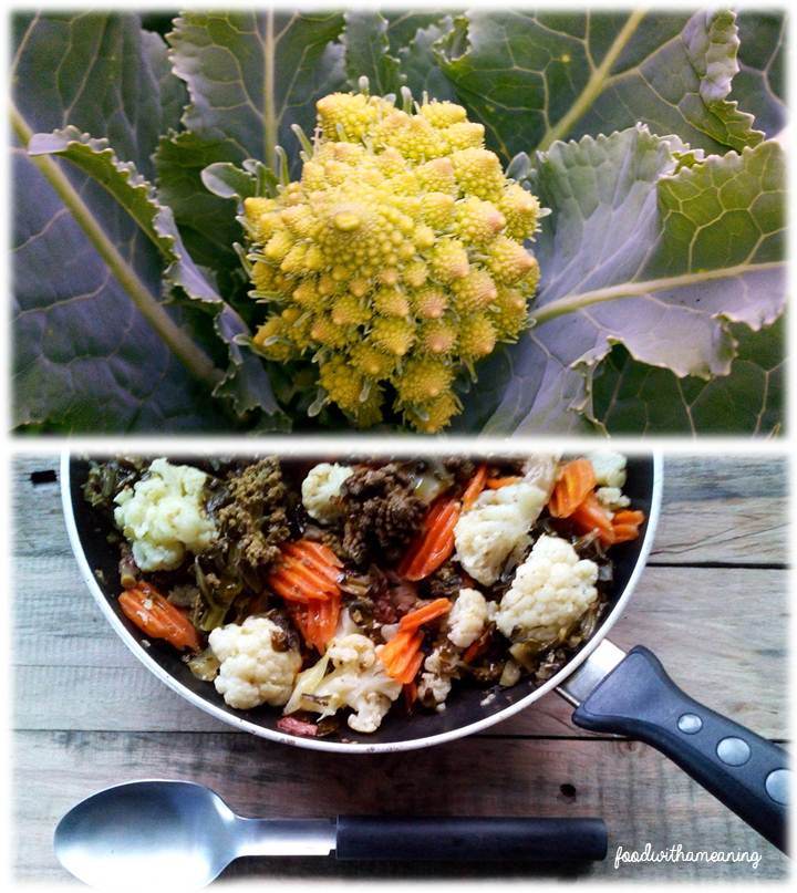 salada quente de romanesco