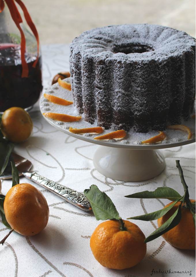 bolo de tangerina e frutas cristalizadas