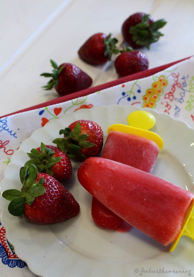 sorvete de morango e lima