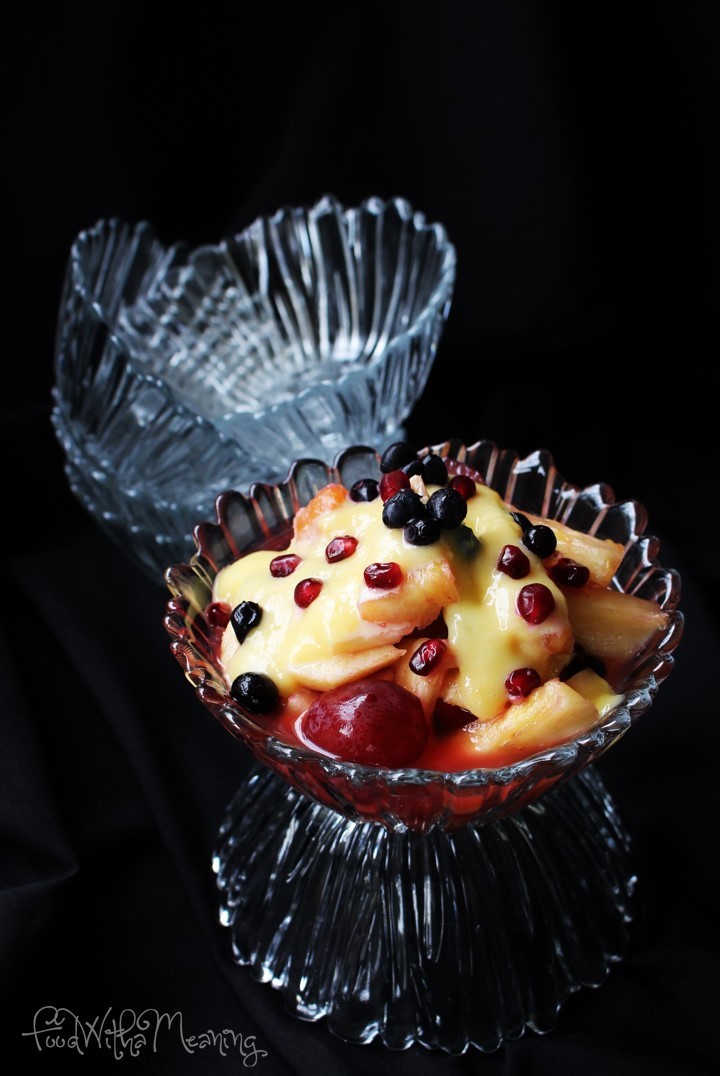 salada de fruta com lemon curd