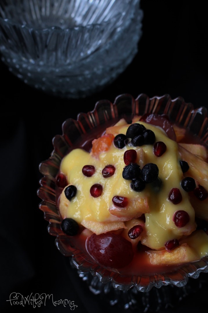 salada de fruta com lemon curd