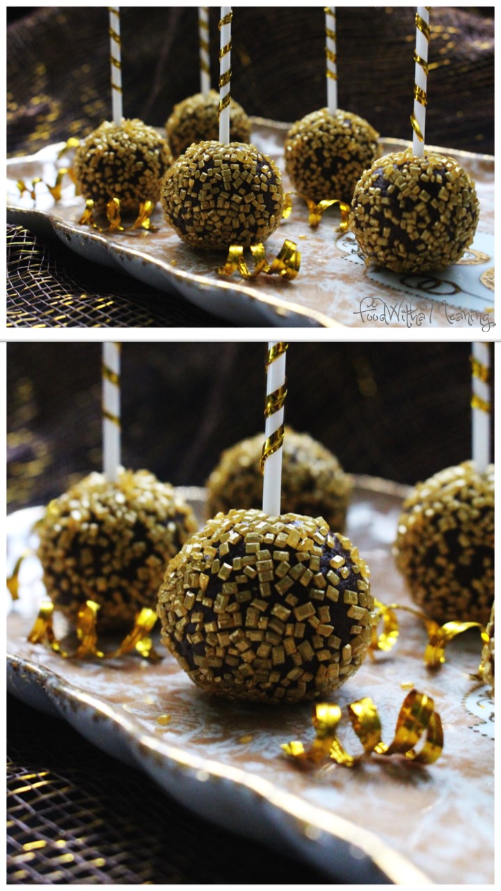 cake pops de chocolate com pimenta e canela