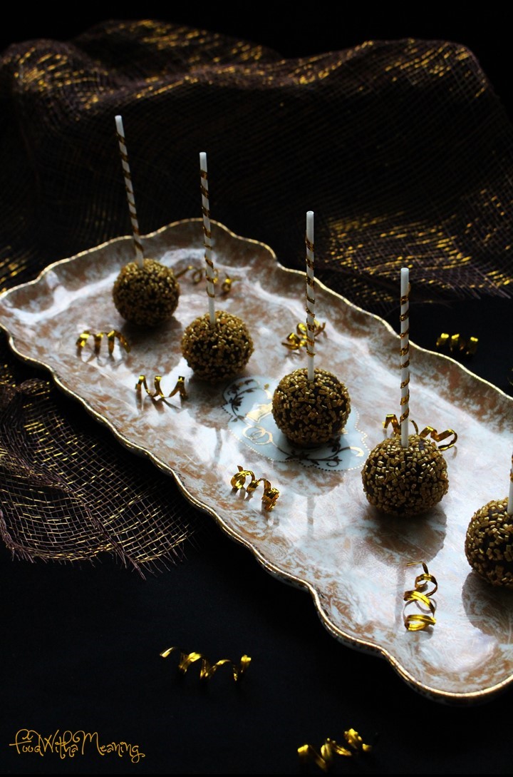 cake pops de chocolate com pimenta e canela