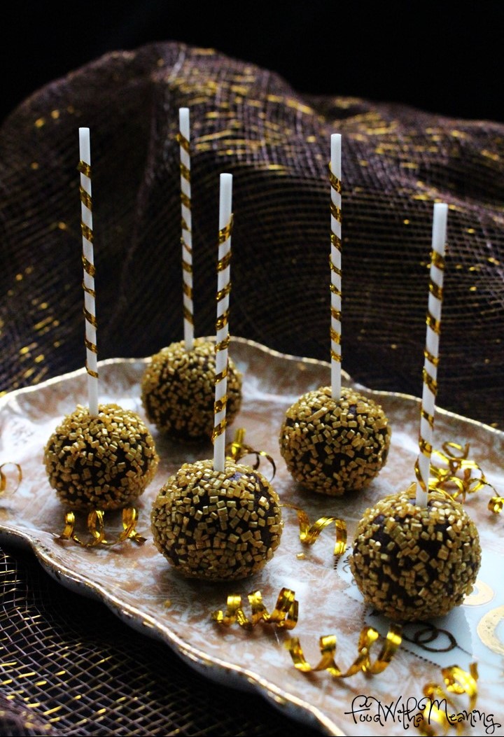 cake pops de chocolate com pimenta e canela