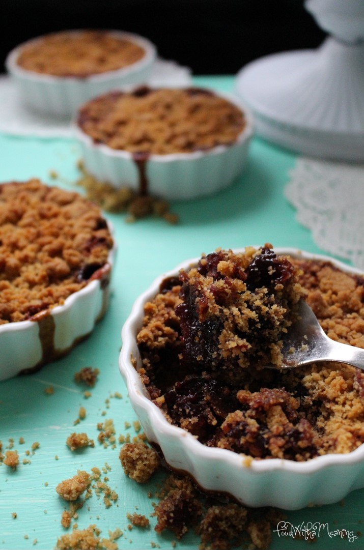 crumble de ruibarbo