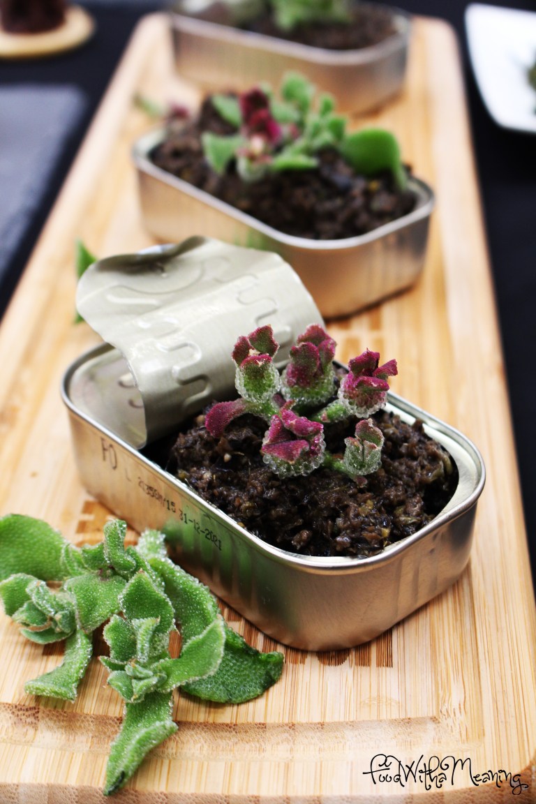 Tapenade com planta do gelo (da Quinta Biológica Bio Fontinhas)
