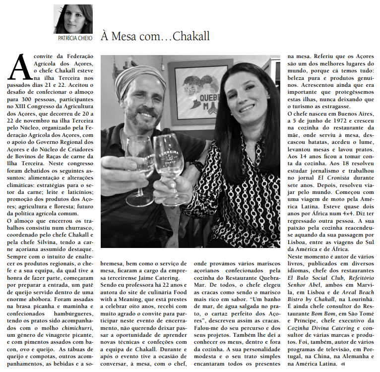 artigo DI Chakall na ilha Terceira