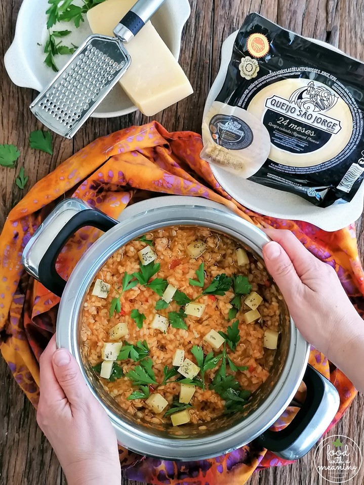 Risotto de Atum e Queijo São Jorge Dop 24 meses